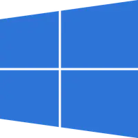 Blue Windows logo, consisting of four tilted rectangles forming a window shape
